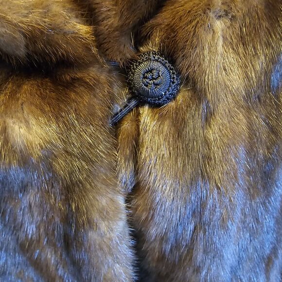 Vintage EMBA Lunaraine Natural Demi-Buff Mink Coat Full Length Dittrich Furs M - Picture 3 of 15